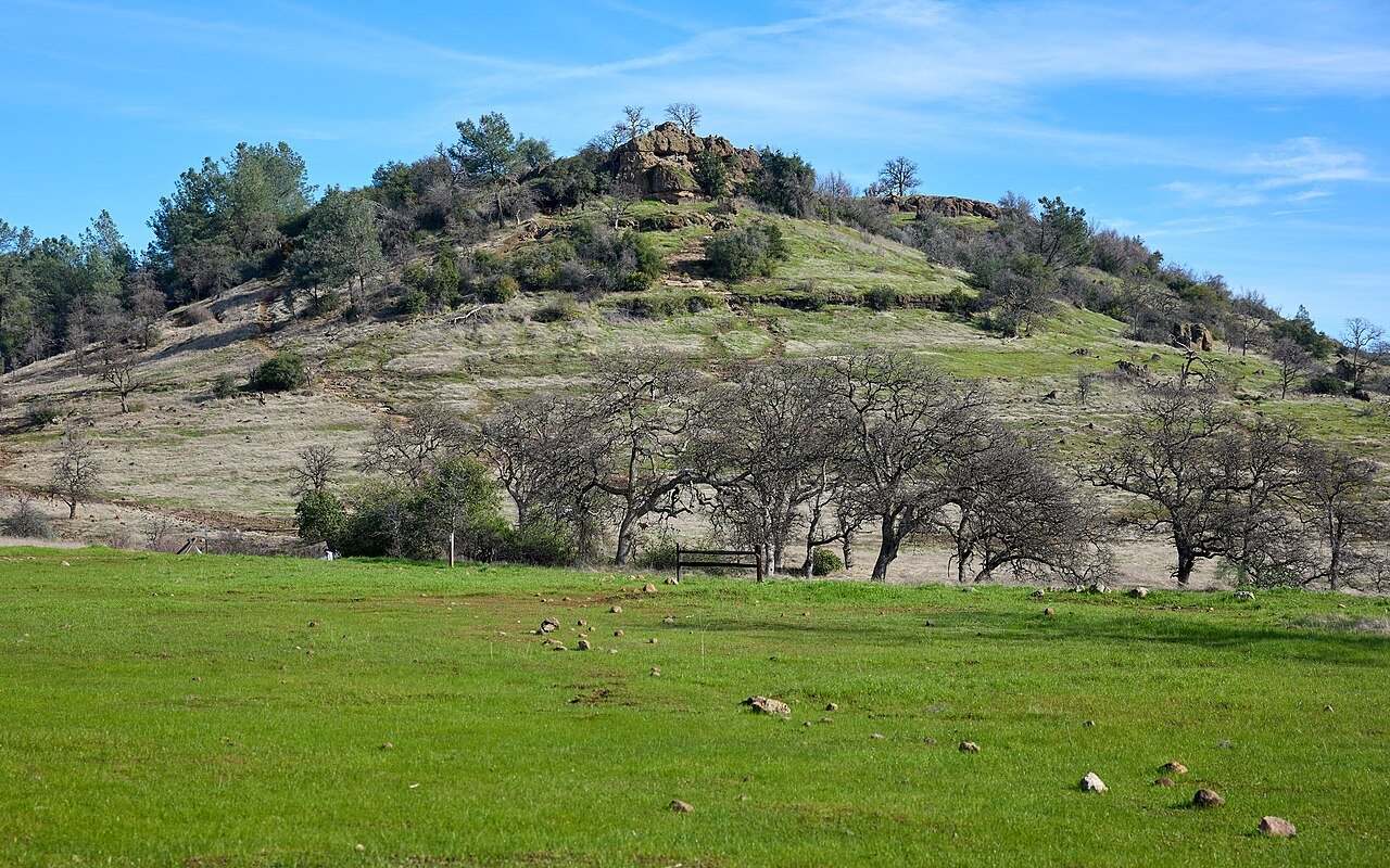 The Monkey Face rock formation above Big Chico Creek in Upper Bidwell Park